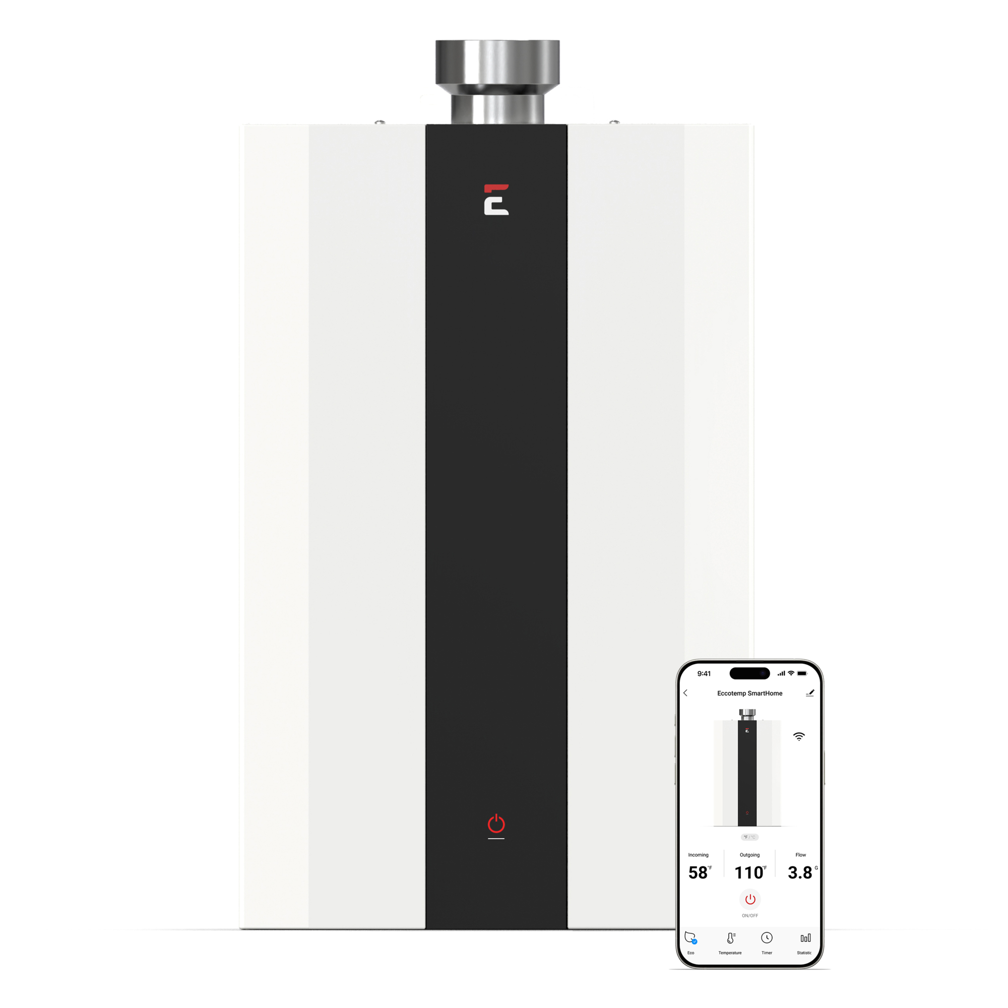 eccotemp Eccotemp, SMARTHOME Indoor 4.0 GPM NG Tankless Water Heater, Capacity 4 Gal, Model# SH12-A-NG